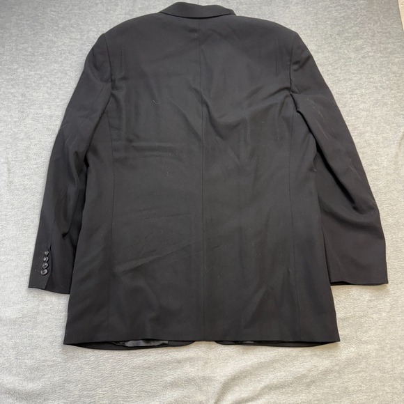 VTG Banana Republic Blazer Mens 46L‎ Black Lightweight Jacket Three Button Coat - Picture 10 of 15